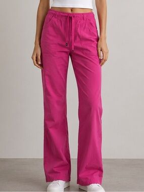Carhartt Scrub Pants Medium Pink Relaxed Fit Drawstring Nurse Medical Uniform